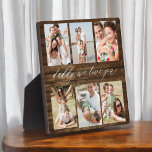 Plaque Photo Famille papa - Fête des pères Bois Photo Collage<br><div class="desc">Célébrez votre père avec la Fête des pères "Best Dad Ever" Photo Collage Plaque, un hommage sincère à l'homme qui signifie le monde pour vous. Cette plaque magnifiquement conçue présente un collage photo de haute qualité et personnalisable, vous permettant de présenter des souvenirs et des moments spéciaux. Le collage est...</div>