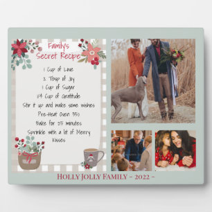 Plaque Photo Famille Photo Collage Keepsaké Recette vacances