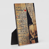 Plaque Photo Famille présente | Citations d'amour à mon mari (Côté)