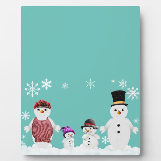 Plaque Photo famille snowman (Devant)