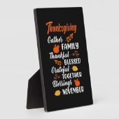 Plaque Photo Famille Thanksgiving Gather (Côté)