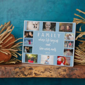 Plaque Photo Famille Yearly Dit Blue Keepsaké Photo Collage (Côté)