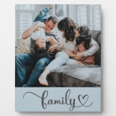 Plaque Photo Family Love Script Photo Tabletop Easel personnali (Devant)