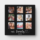 Plaque Photo Family photo collage black  (Devant)
