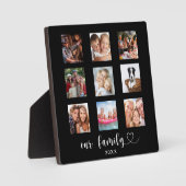 Plaque Photo Family photo collage black  (Recto)