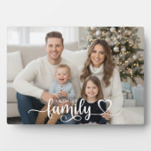 Plaque Photo Family Script Photo Heart Name Custom Display (Devant)