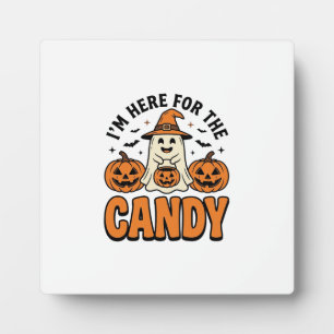 Plaque Photo Fantôme d'Halloween ici pour les bonbons Mignon Vi
