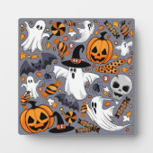 Plaque Photo Fantômes Monstres mignons Éffrayants et Déplaisant (Devant)