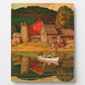 Plaque Photo Farm Pond Landscape by Mead Schaffer (Devant)