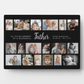 Plaque Photo Father Memorial 18 Photo Collage (Devant)