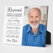 Plaque Photo Father Of Bride Photo Heaven Memorial Wedding (Côté)