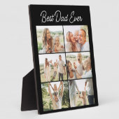 Plaque Photo Father's Day 6 Photo Collage Best Dad Ever  (Côté)