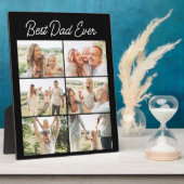 Plaque Photo Father's Day 6 Photo Collage Best Dad Ever  (Côté)