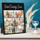 Plaque Photo Father's Day 6 Photo Collage Best Daddy Ever  (Côté)