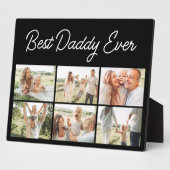 Plaque Photo Father's Day Best Daddy Ever 6 Photo Collage (Côté)