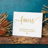 Plaque Photo Faux cadeaux de mariage en or Panneau de table (Côté)