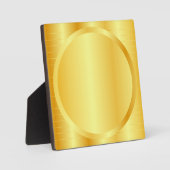 Plaque Photo Faux Gold Elegant Ajouter Votre Texte Monogramme M (Recto)