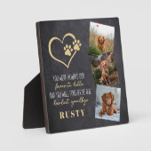 Plaque Photo Favori Hello Hardest Goodbye Pet Memorial (Recto)