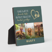 Plaque Photo Favori Hello Hardest Goodbye Pet Memorial (Recto)