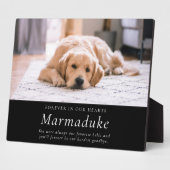 Plaque Photo Favori Hello Hardest Goodbye Pet Memorial (Côté)