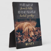 Plaque Photo Favorite Hello Hardest Goodbye Pet Memorial 8x10" (Côté)