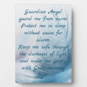 Plaque Photo Feather Guardian Angel Christian Bedtime Prière (Devant)