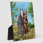 Plaque Photo Fée avec Licorne (Côté)