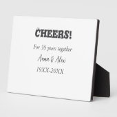 Plaque Photo Félicitations à 30 ans ensemble anniversaire ajout (Côté)