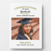 Plaque Photo Félicitations Custom Photo Graduate Graduation (Devant)