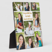 Plaque Photo Félicitations Diplômé Chic Collage Photo (Côté)