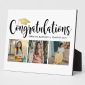 Plaque Photo Félicitations Gold 3 Photo 2025 Graduation (Côté)