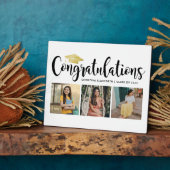 Plaque Photo Félicitations Gold 3 Photo 2025 Graduation (Côté)