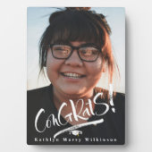 Plaque Photo Félicitations Grad Moderne Script Grad Graduation (Devant)