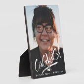 Plaque Photo Félicitations Grad Moderne Script Grad Graduation (Côté)