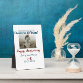 Plaque Photo Félicitations pour 10 ans joyeux anniversaire ajou (Côté)