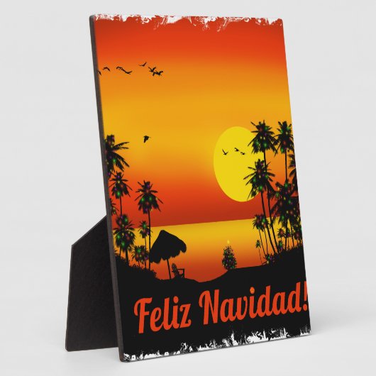 Plaque Photo feliz Navidad (Côté)
