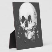 Plaque Photo Femme avec Halloween Réflexion crâne en miroir (Côté)