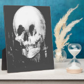 Plaque Photo Femme avec Halloween Réflexion crâne en miroir (Côté)