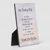 Plaque Photo Femme chère Amour et cadeau d'encouragement (Côté)