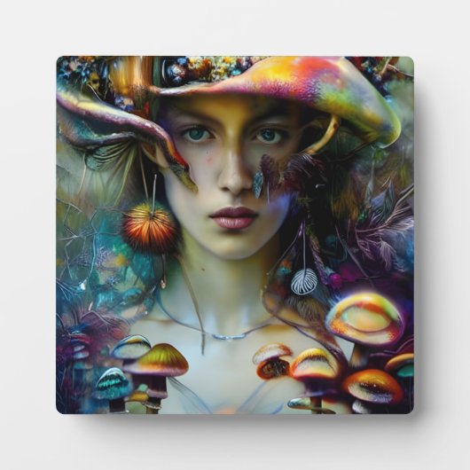 Plaque Photo Femme Imaginaire champignon (Devant)