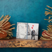 Plaque Photo Femme romantique Saint Valentin Tour Eiffel photo (Côté)