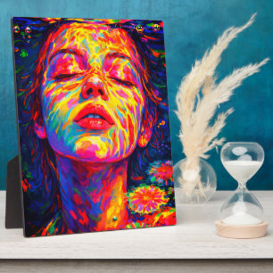 Plaque Photo Femme Sereine Sous l'Eau Couleurs Arc-en-Ciel Impa