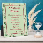 Plaque Photo Femme Verte Florale Virtuelle (Côté)