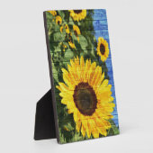 Plaque Photo Fence painted de Sunflowers (Côté)