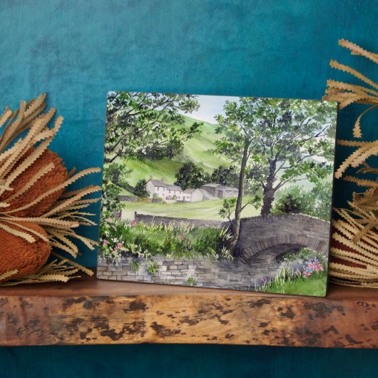Plaque Photo Ferme près de Thirlmere, Lake District, Angleterre (Côté)