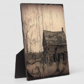 Plaque Photo ferme rustique de l'ouest mariage (Côté)