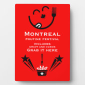 Plaque Photo Festival de poutine canadienne modifiable (Devant)