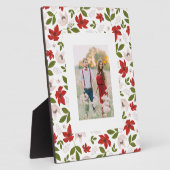 Plaque Photo Festive Festive Floral en blanc (Côté)