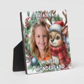 Plaque Photo Festive "Winter Wonderland" Photo Reindeer (Recto)