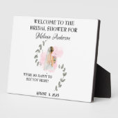 Plaque Photo Fête des mariées BIENVENUE avec texte et image mod (Côté)